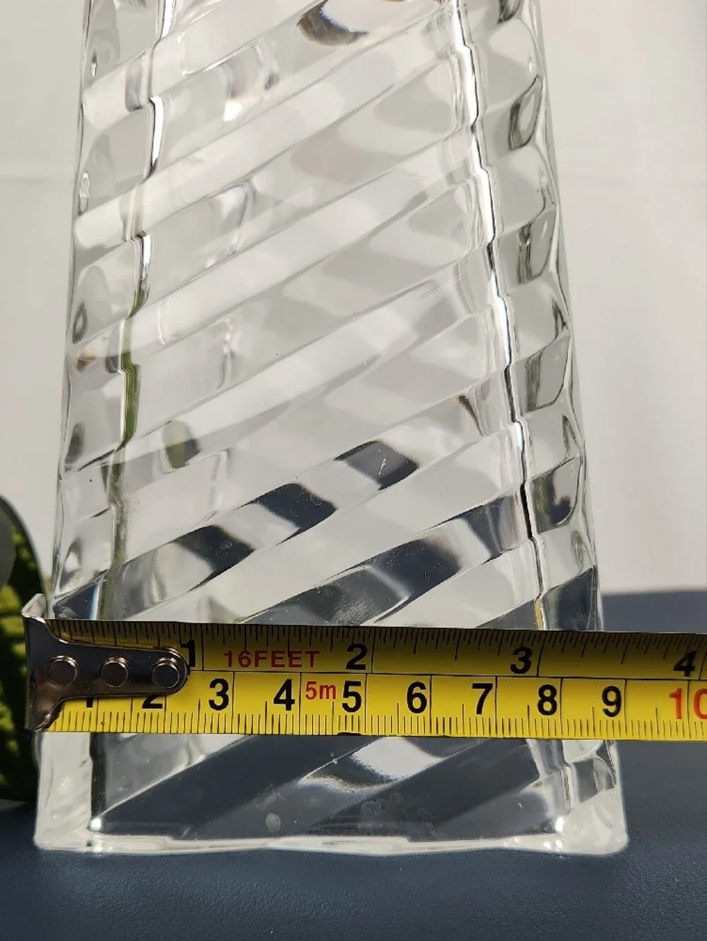 Clear Sleek Diagonal Graduating Level Glass Vase - Home Accents